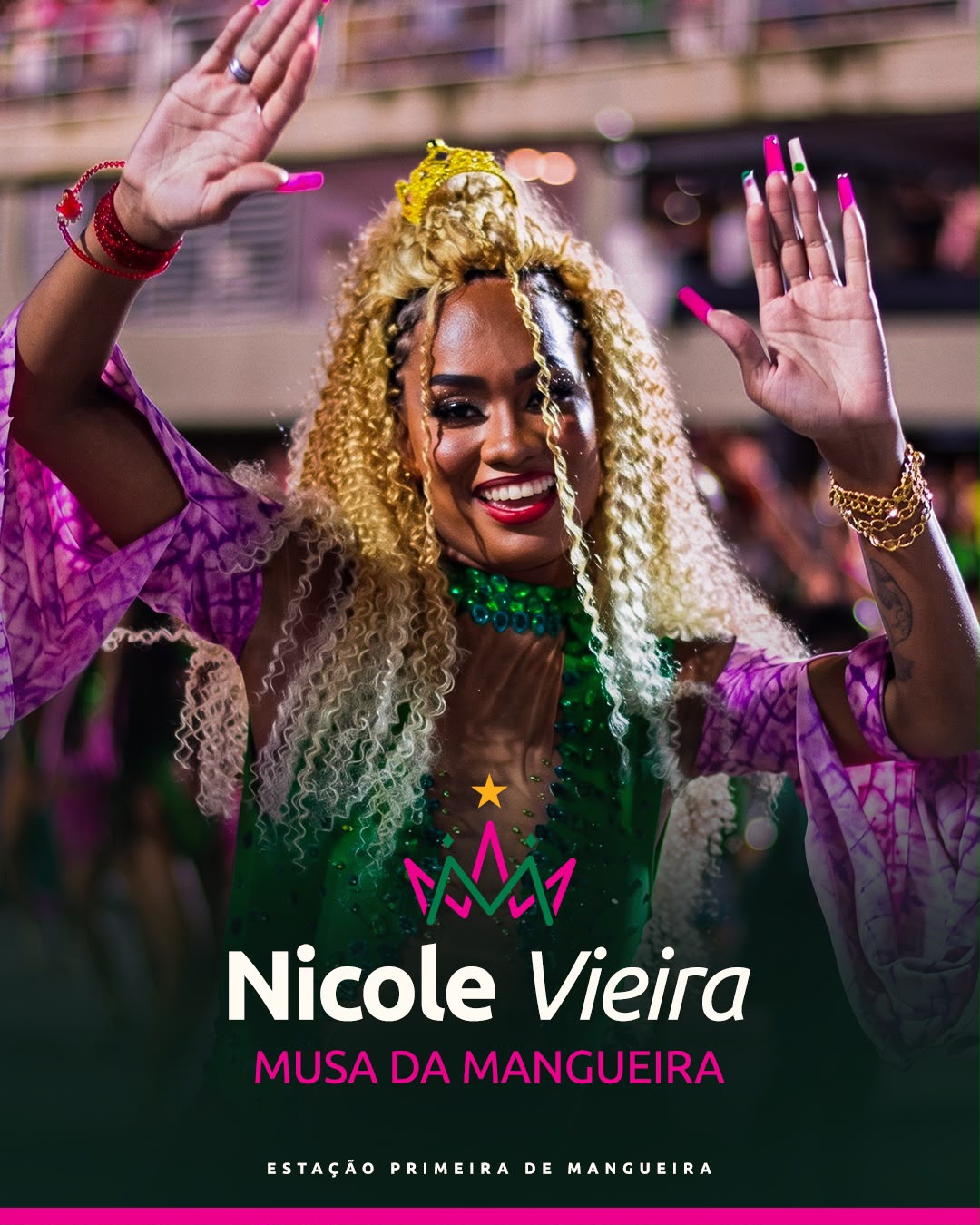 *Nicole Vieira é a nova musa da Estação Primeira de Mangueira*