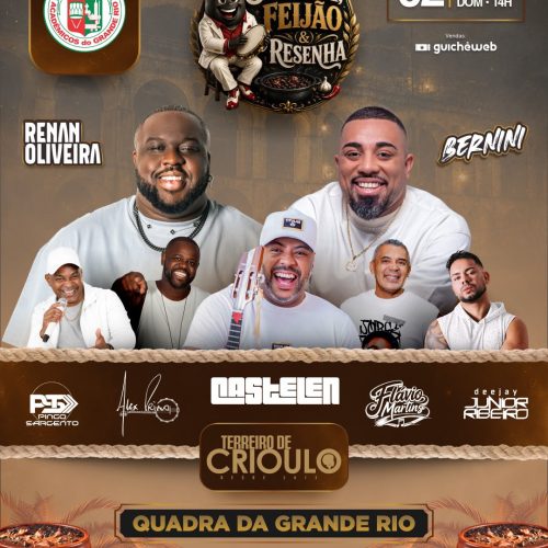 GRANDE RIO PROMOVE EVENTO “SAMBA, FEIJÃO & RESENHA” COM FEIJOADA E ATRAÇÕES MUSICAIS NA QUADRA DA ESCOLA